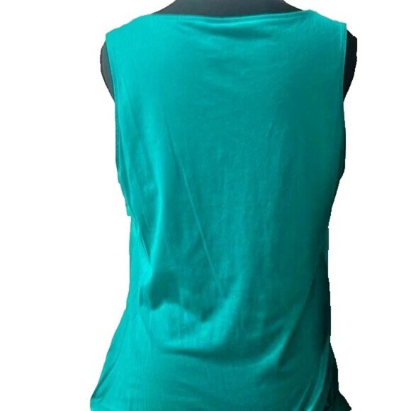 Ann Taylor Asymmetrical Tiered Blouse - Petite L - Sleeveless Layered Tank Top - Picture 5 of 8